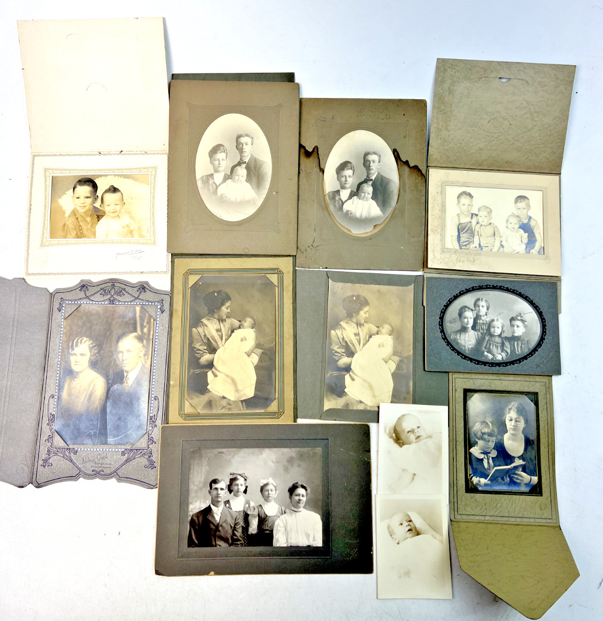 Antique Late 1800s to Early 1900s Cabinet Card Photos - Lot of 12