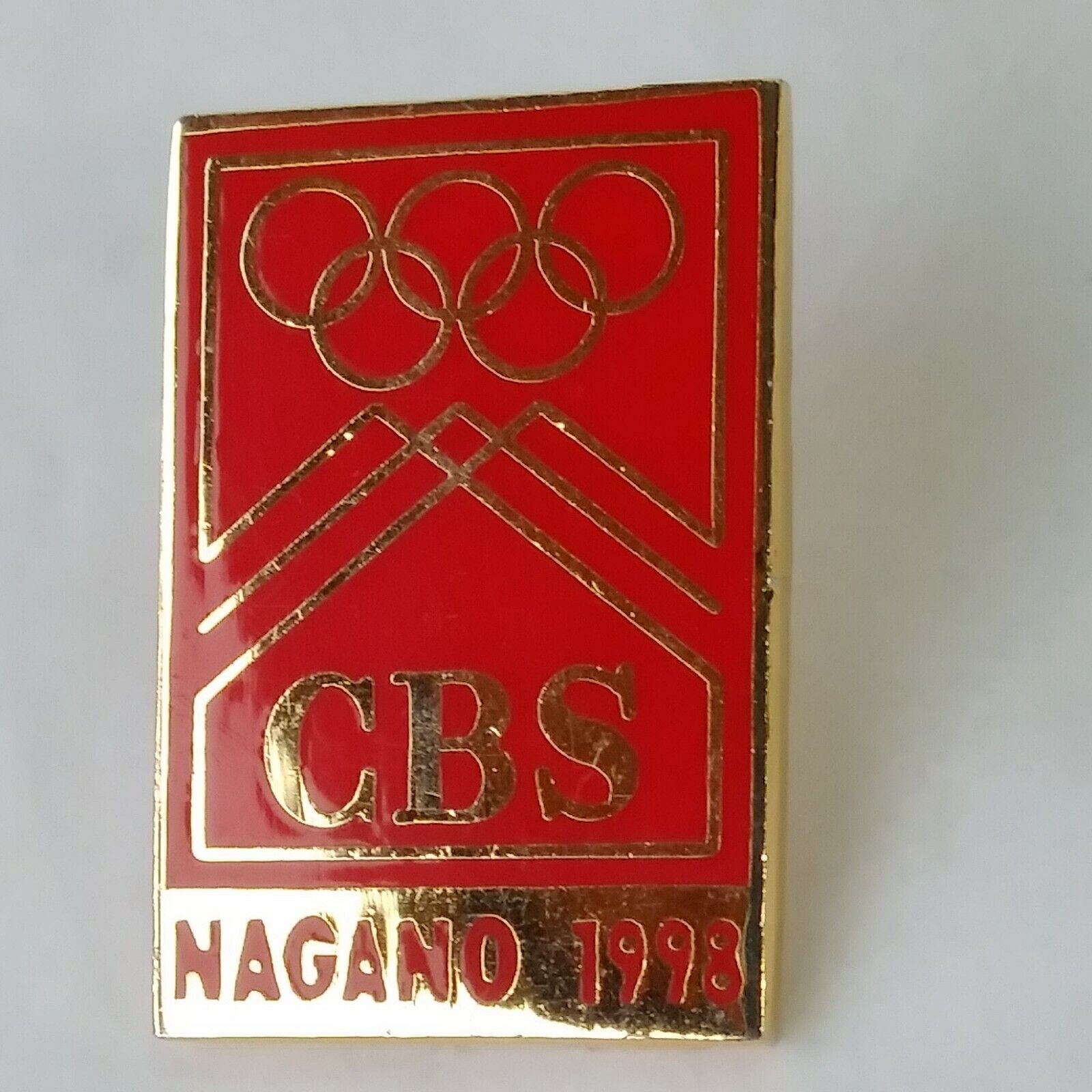 CBS Nagano 1998 Lapel Pin  XVII Olympic Winter Games Japan