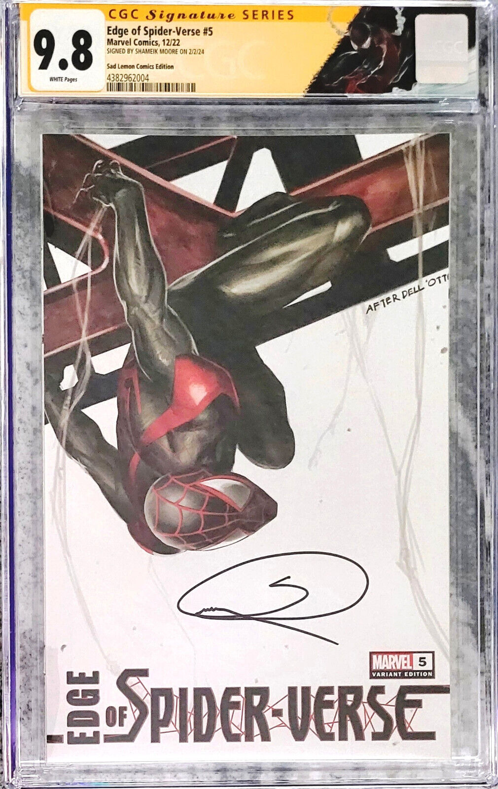 RARE CGC 9.8 Edge of Spider-Verse #5 Signed by Shameik Moore aka Miles Morales