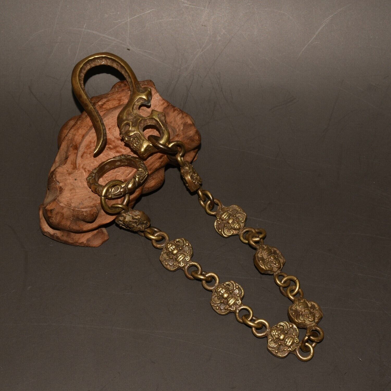 Early Collection of Pure Copper Bat Keychains Chains Pendants and Ornaments