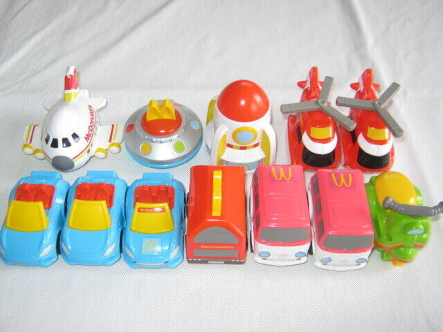 Used 2018 McDonald\'s Happy Set ChoroQ Complete Set of 8 12 Pieces Sports Cars