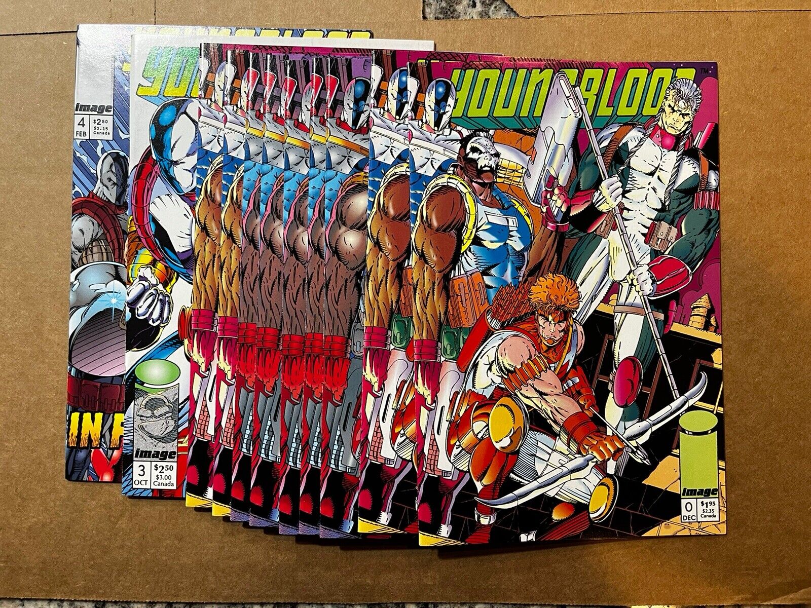 Comic Lot: Image Youngblood 0 (x9) 3 4, With Coupons