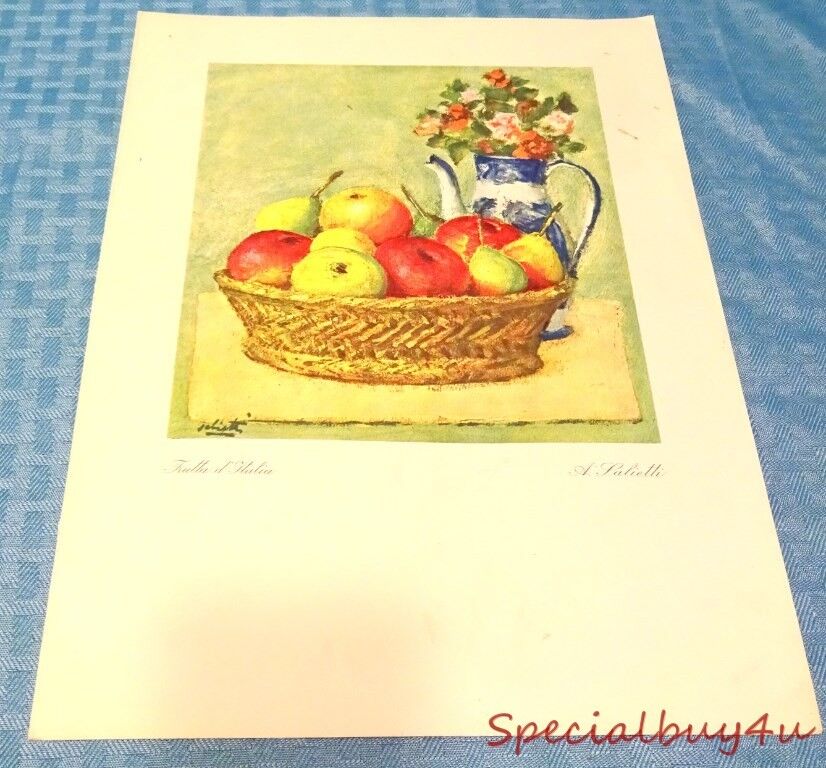 Vintage Antique Farewell Dinner Menu 50\'s Printed in Italy Italian Food