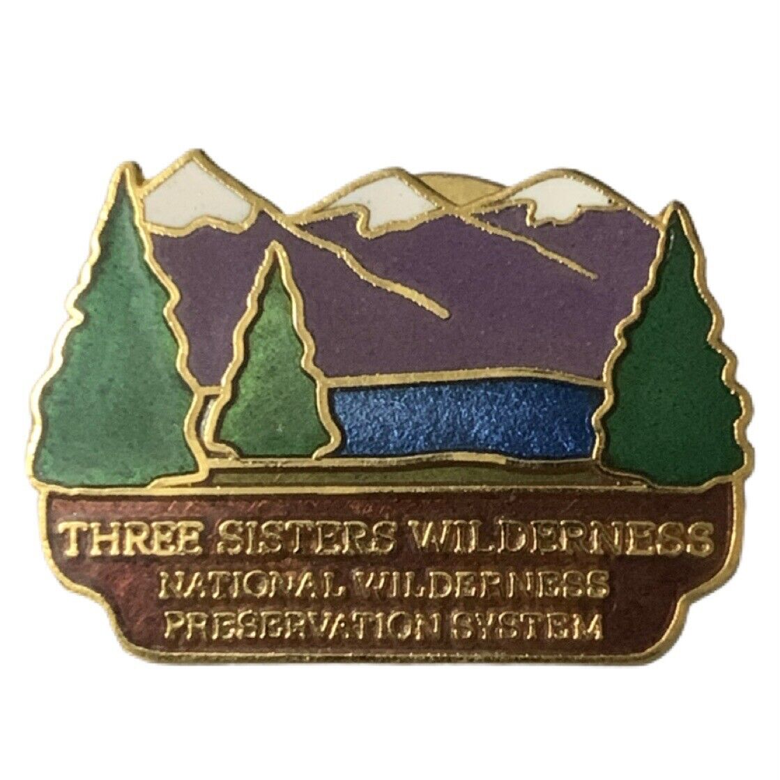 Vintage Three Sisters Wilderness Scenic Travel Souvenir Pin
