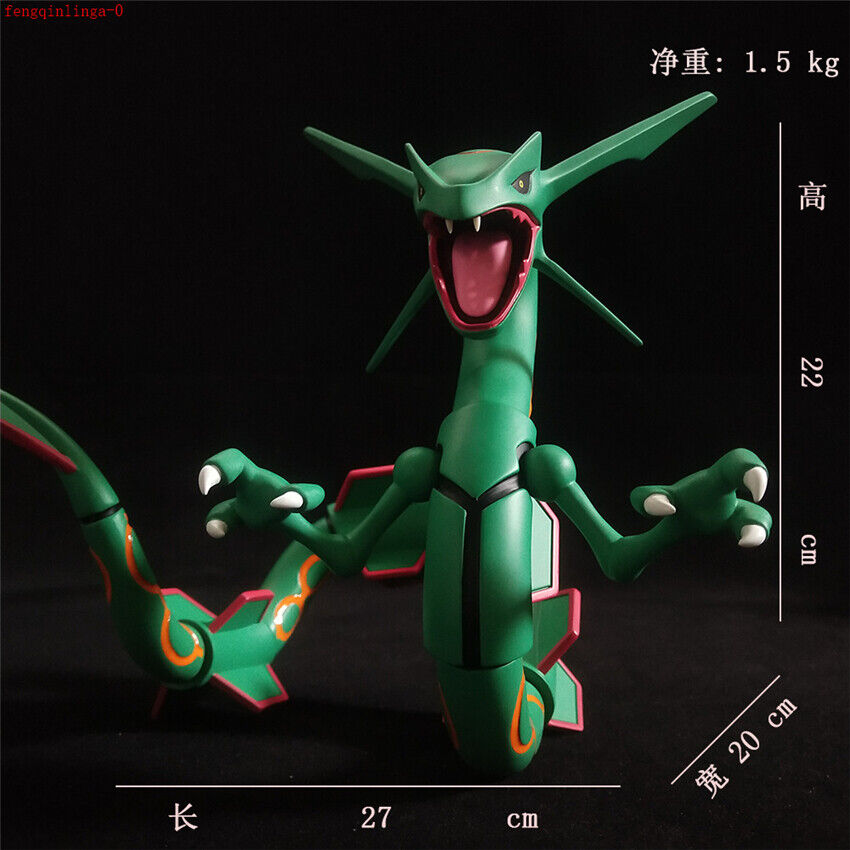 Cartoon Monsters Dragon Rayquaza Figure Resin Statue Model Toys Collection 22cm