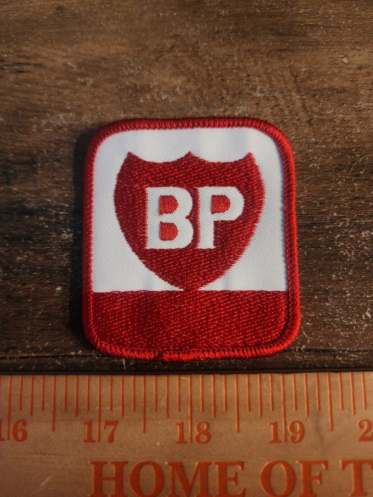 Vintage BP Rectangular Sew On Patch 