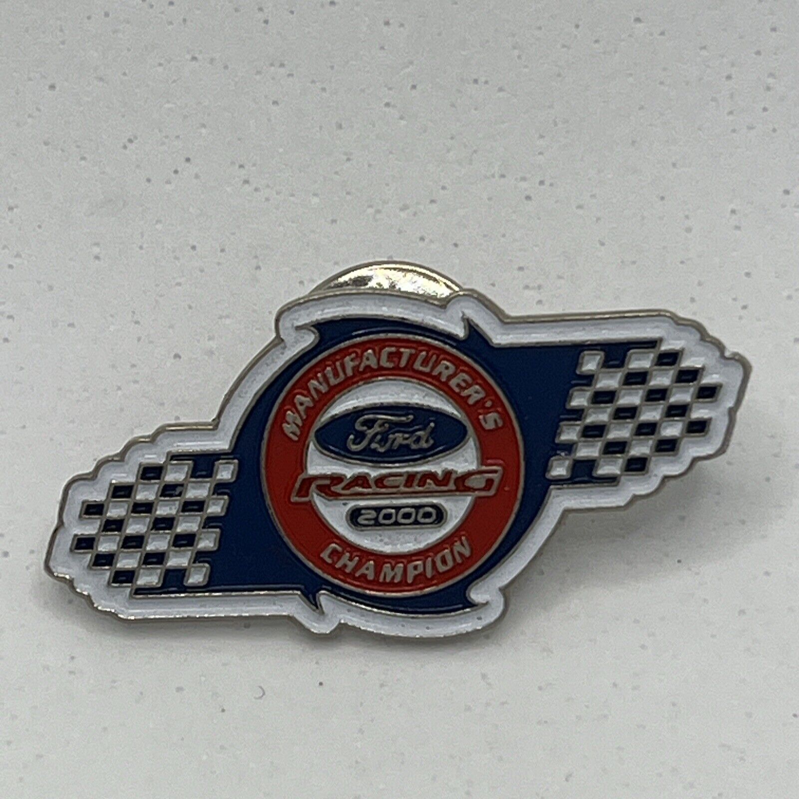 Ford Motorsport 2000 Manufacturers Champion Car Enamel Lapel Hat Pin Pinback