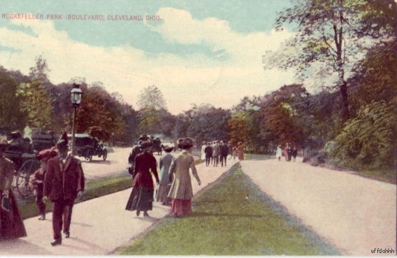 CLEVELAND, OH ROCKEFELLER PARK (BOULEVARD) 1914 publ. by J. Sapirstein