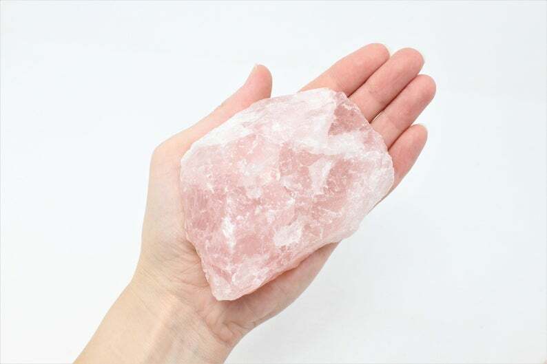 Rose Quartz Rough Raw Crystal Stone from Brazil - High Grade A Quality