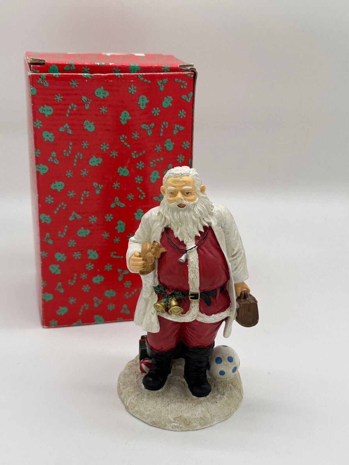 Vintage 1993 Noble Arts Doctor Santa Christmas Figurine 6\