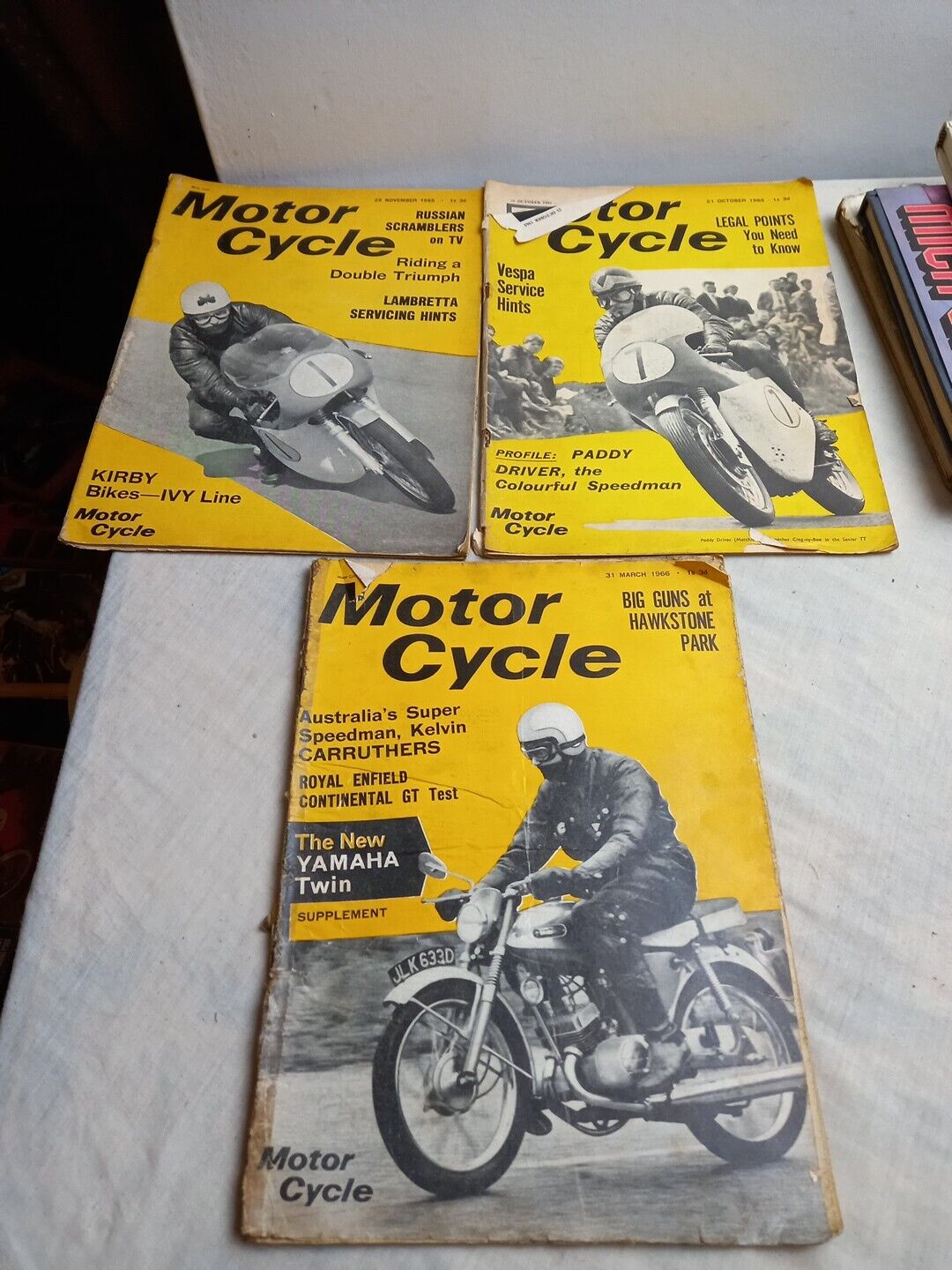 Vintage Motorcycle Motorbike Bike 1965/66 3 Magazines Motor Cycle