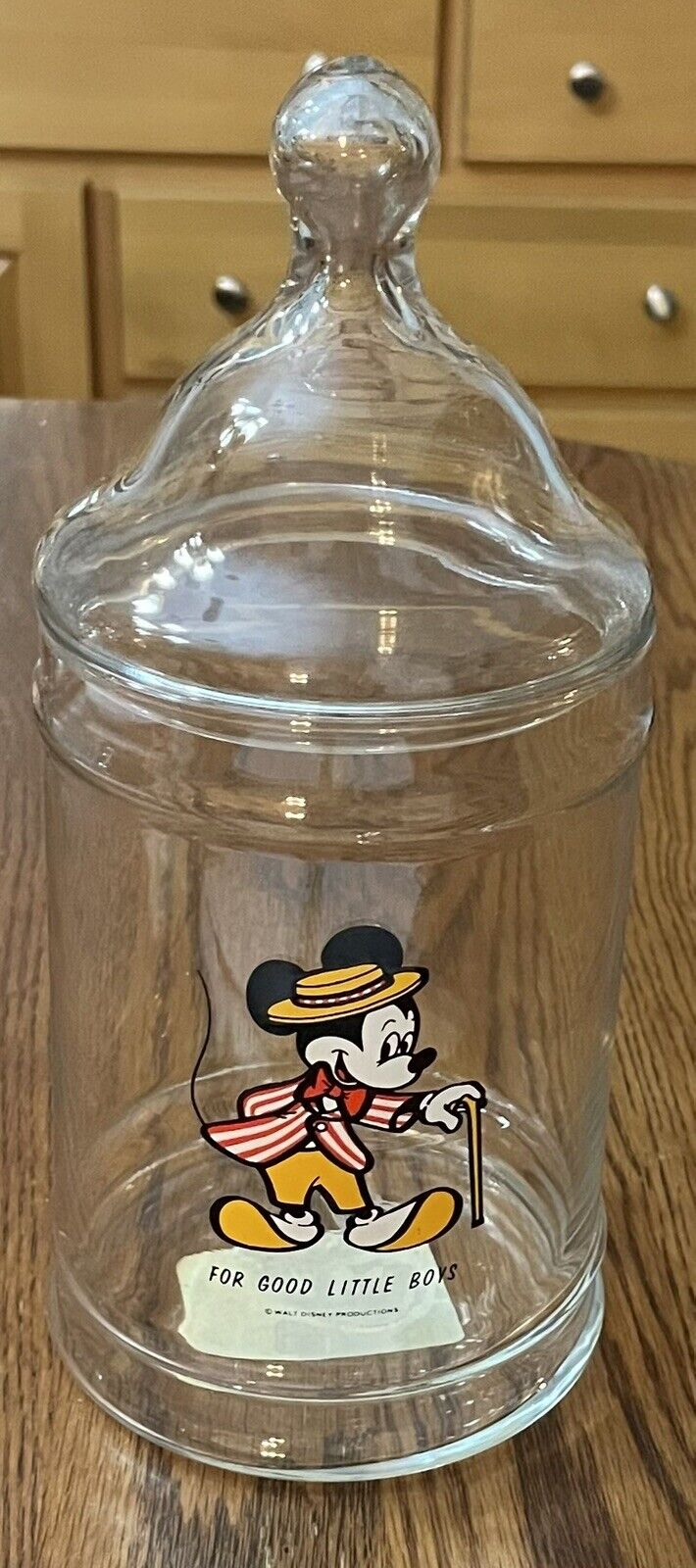 Vintage Disney World Mickey Mouse For Good Little Boys Glass 9\