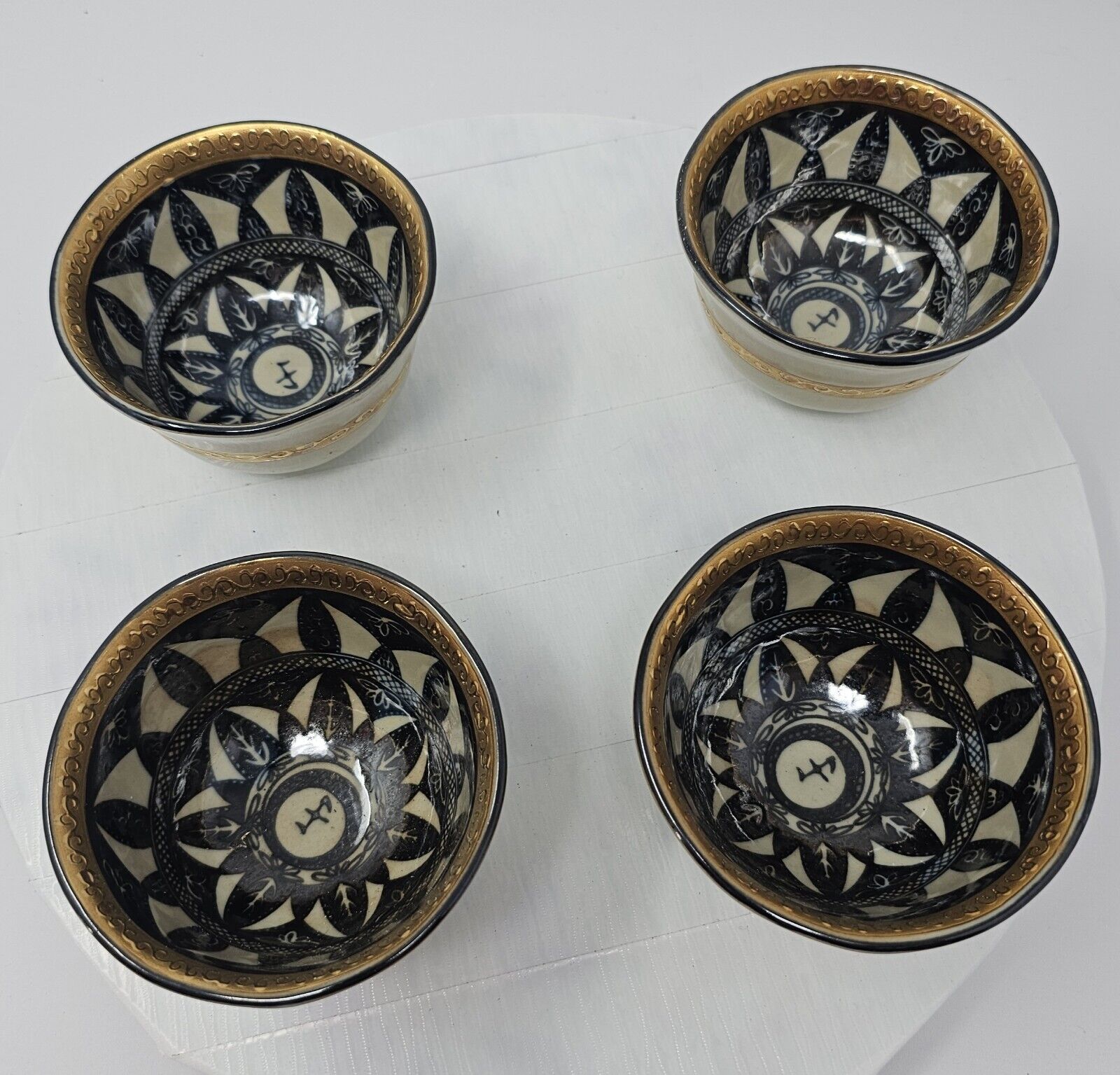 Arita Yaki Fukagawa Porcelain, Eclectic Kaikai Haiyam-4 Cups-3.5\