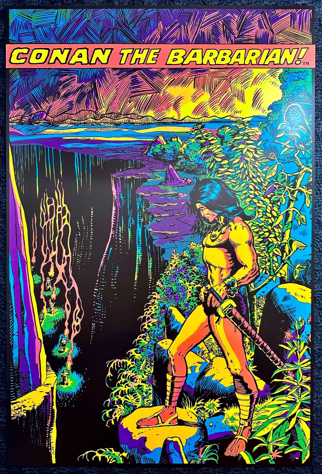 Conan the Barbarian Black Light Marvel Comic Poster by Barry Windsor-Smith