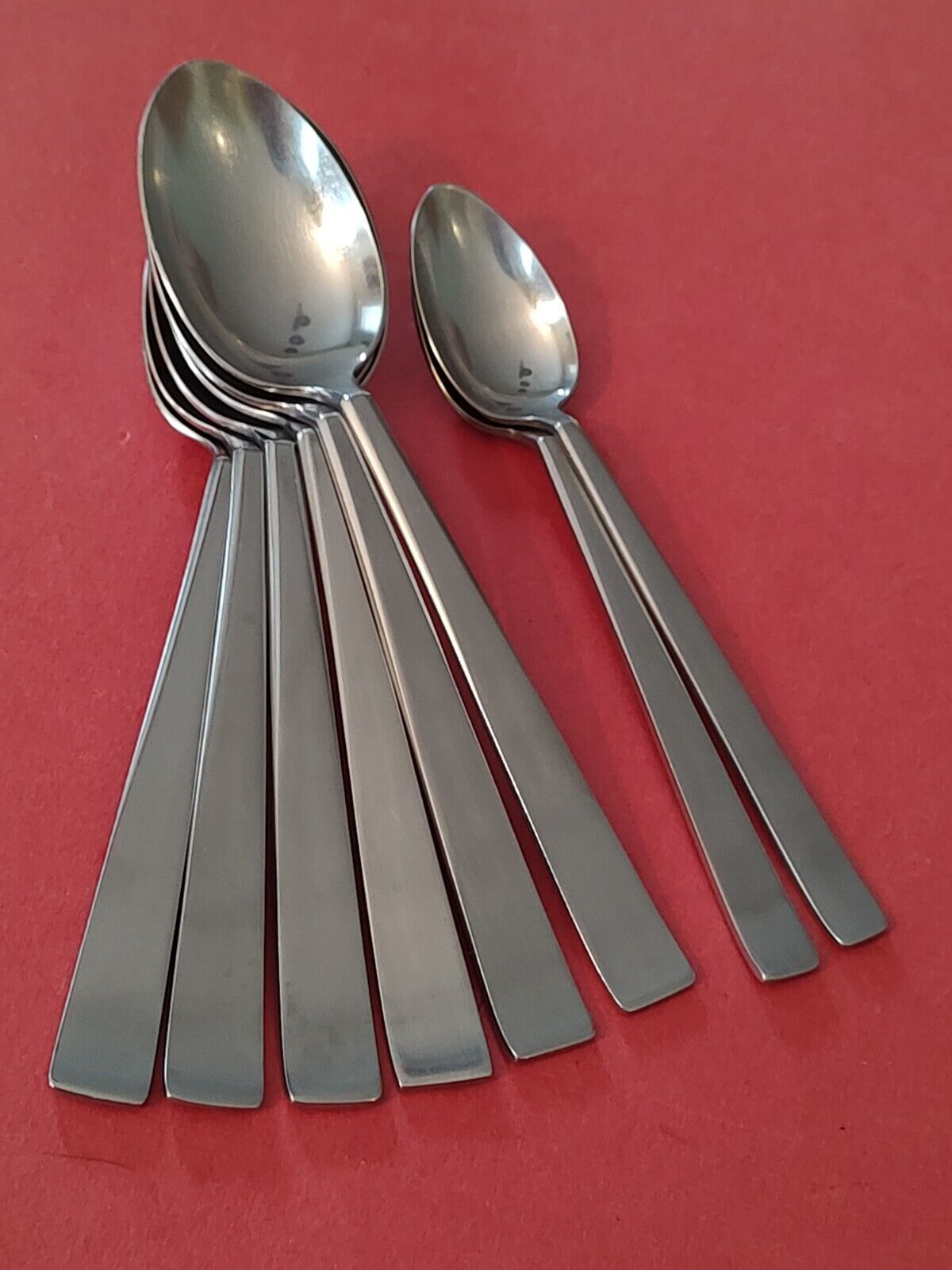 8pc G-Sola-Z CORA Stainless Steel 6 SOUP 2 TEA SPOONS Holland 