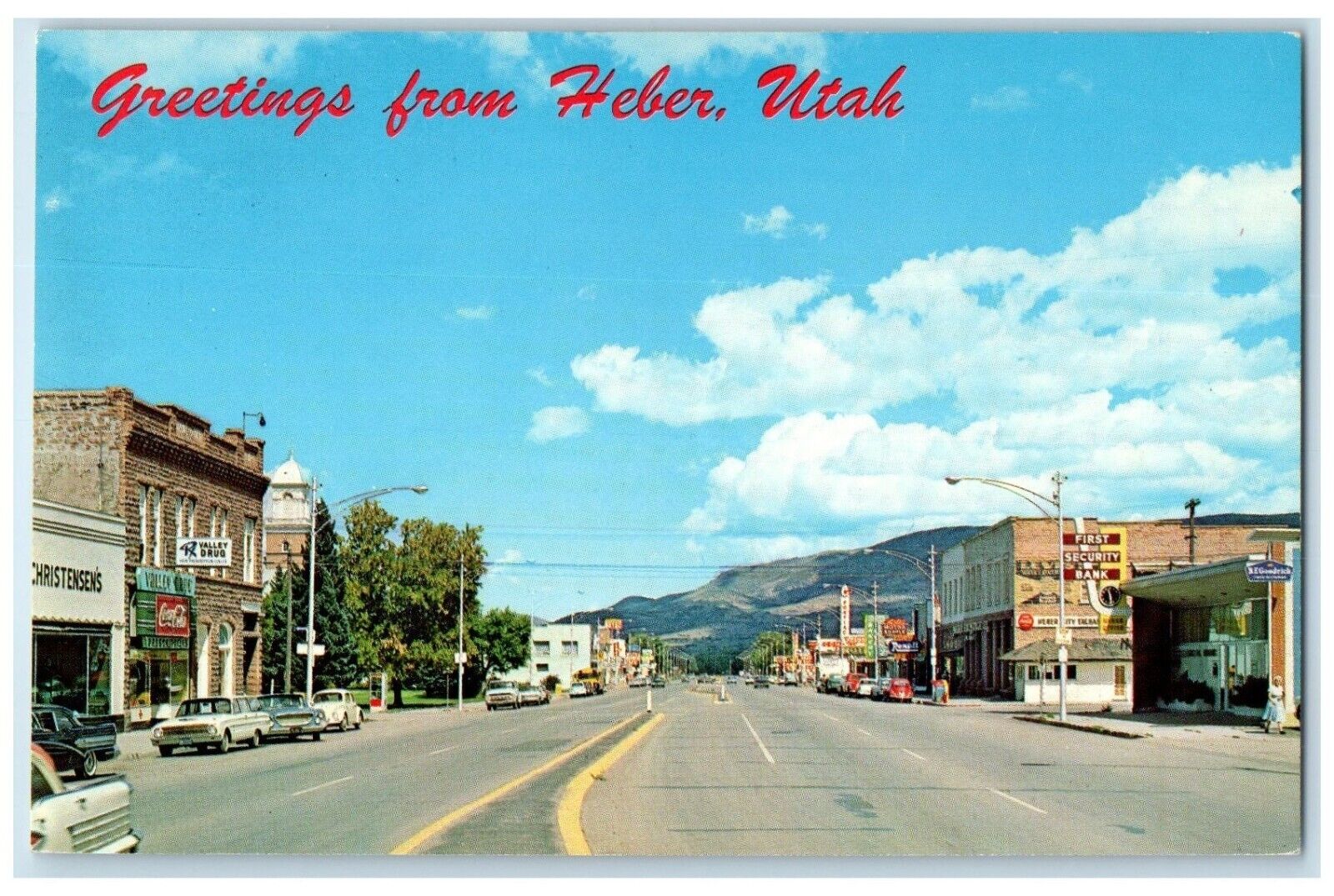 c1960 Greetings Highway Salt Lake City Provo Heber Utah Vintage Antique Postcard