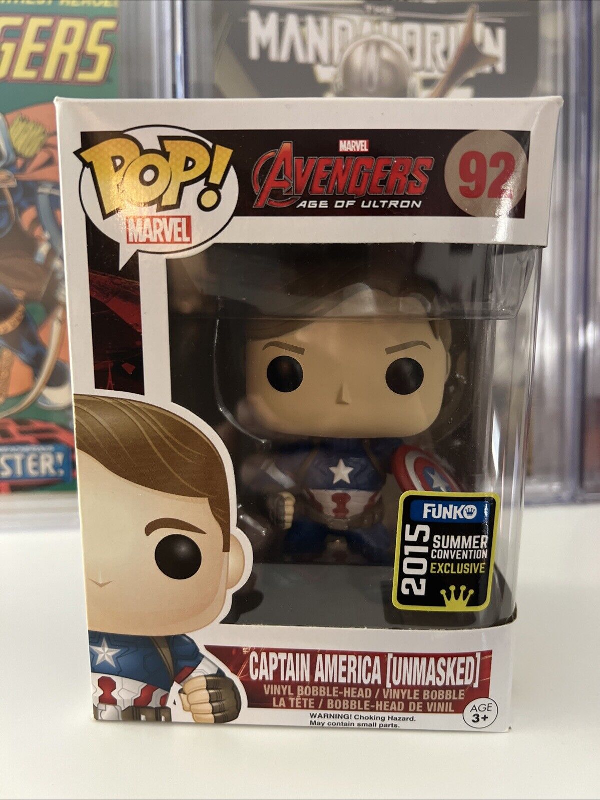 Captain America Unmasked FUNKO POP—SDCC 2015 Shared Exclusive