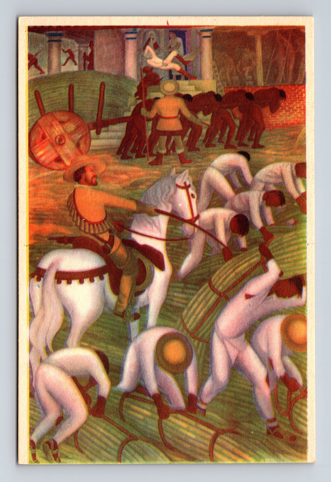 Artist Diego Rivera Cutting Sugar Cane Postcard