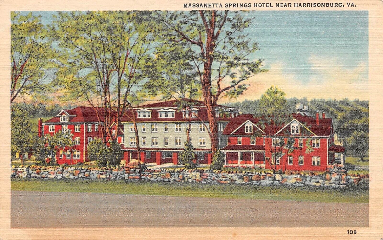 VIRGINIA Massanetta Springs Hotel Harrisonburg VA Postcard 8727