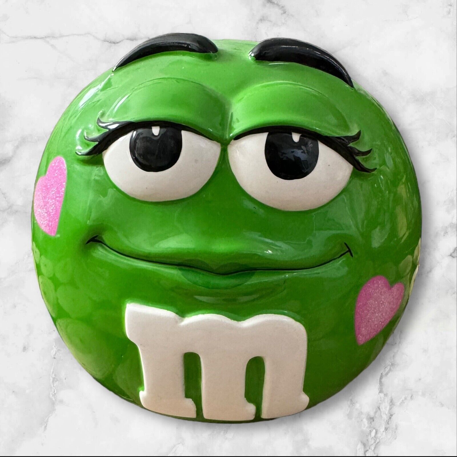 M&M\'s RARE Green Character Cookie Jar - Gallerie Ceramic MM Jar