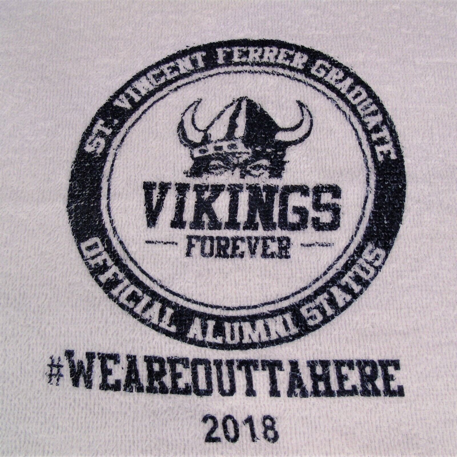 Vikings Forever Washcloth St Vincent Ferrer Alumni 2018 Christian High School 