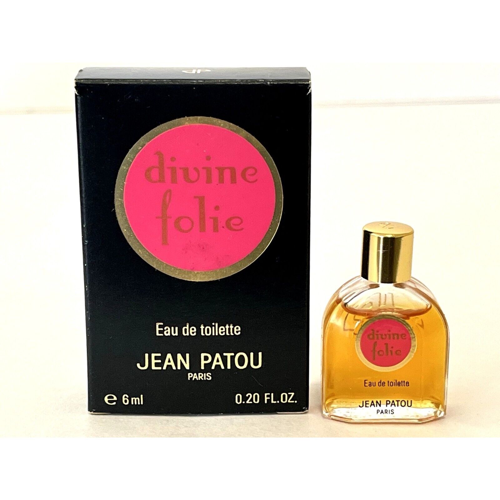 Vintage Jean Patou Divine Folie Miniature Perfume Almost Full 0.20oz Travel Size