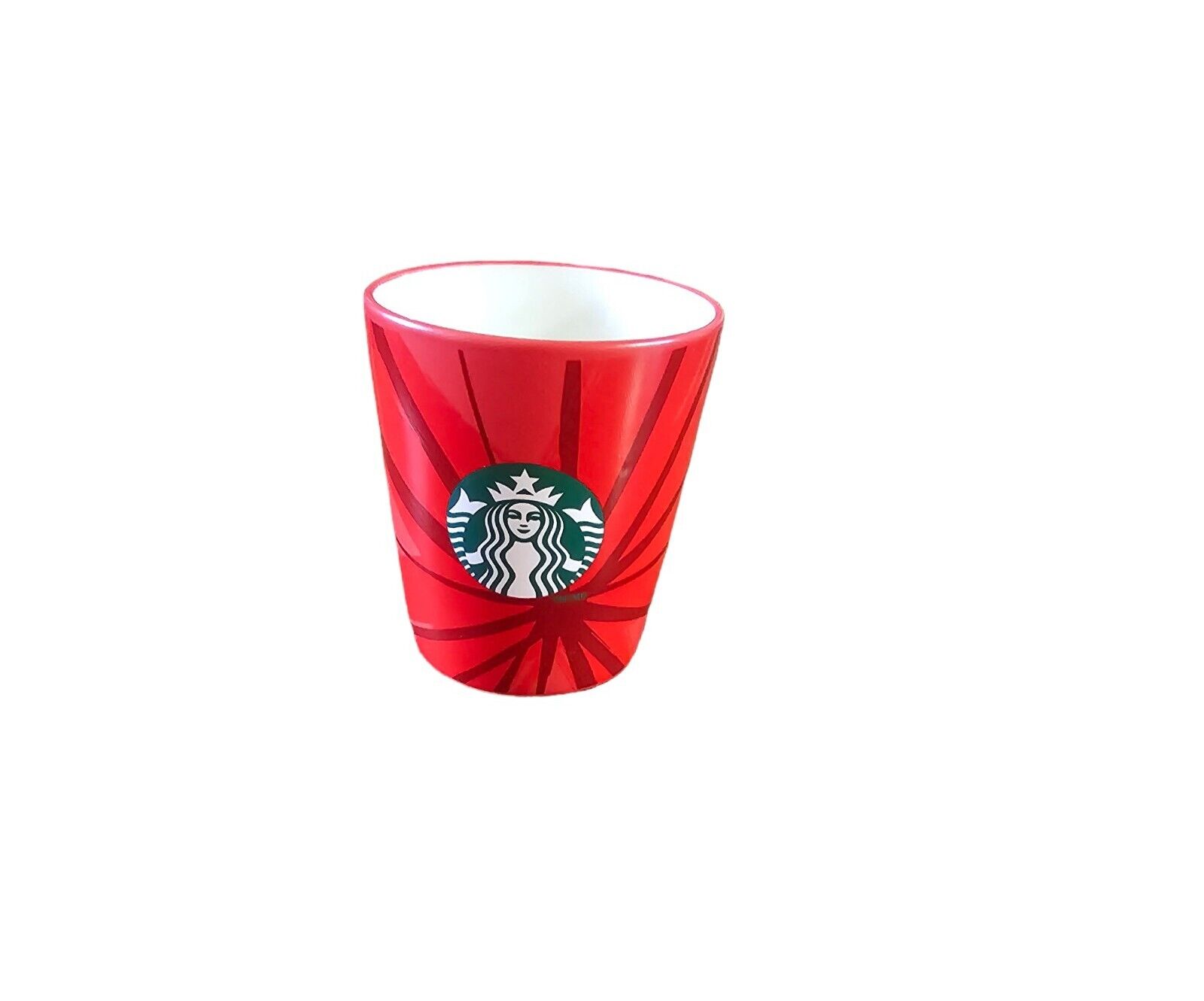 Starbucks Christmas Blend 3 oz Tasting Cup Red Espresso Demi Mug 2014