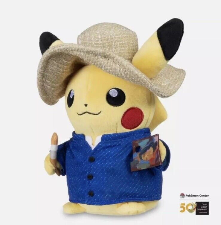 Pokemon Center X Pikachu Van Gogh Museum Plush Limited Edition Sealed In Hand
