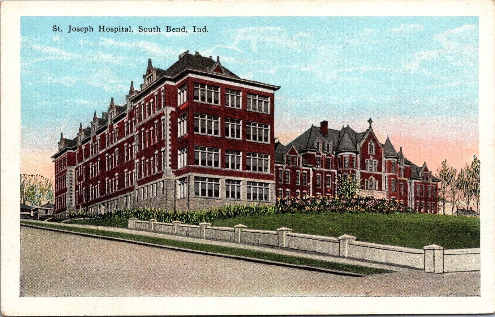 Postcard St. Joseph Hospital in South Bend, Indiana~132728