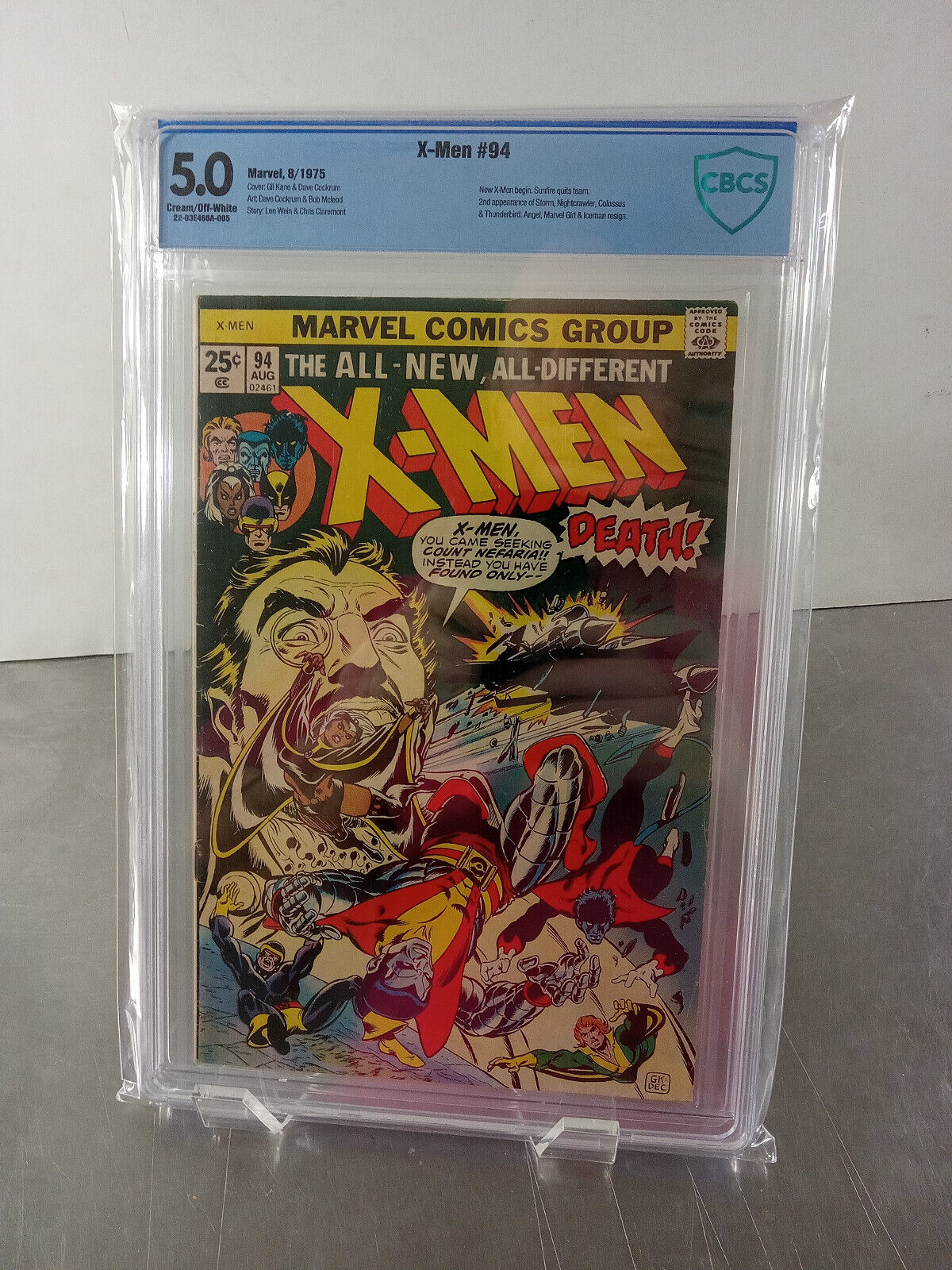 Uncanny X-Men #94 CGC 5.0 Key First issue with New X-Men, 2nd New X-Men App