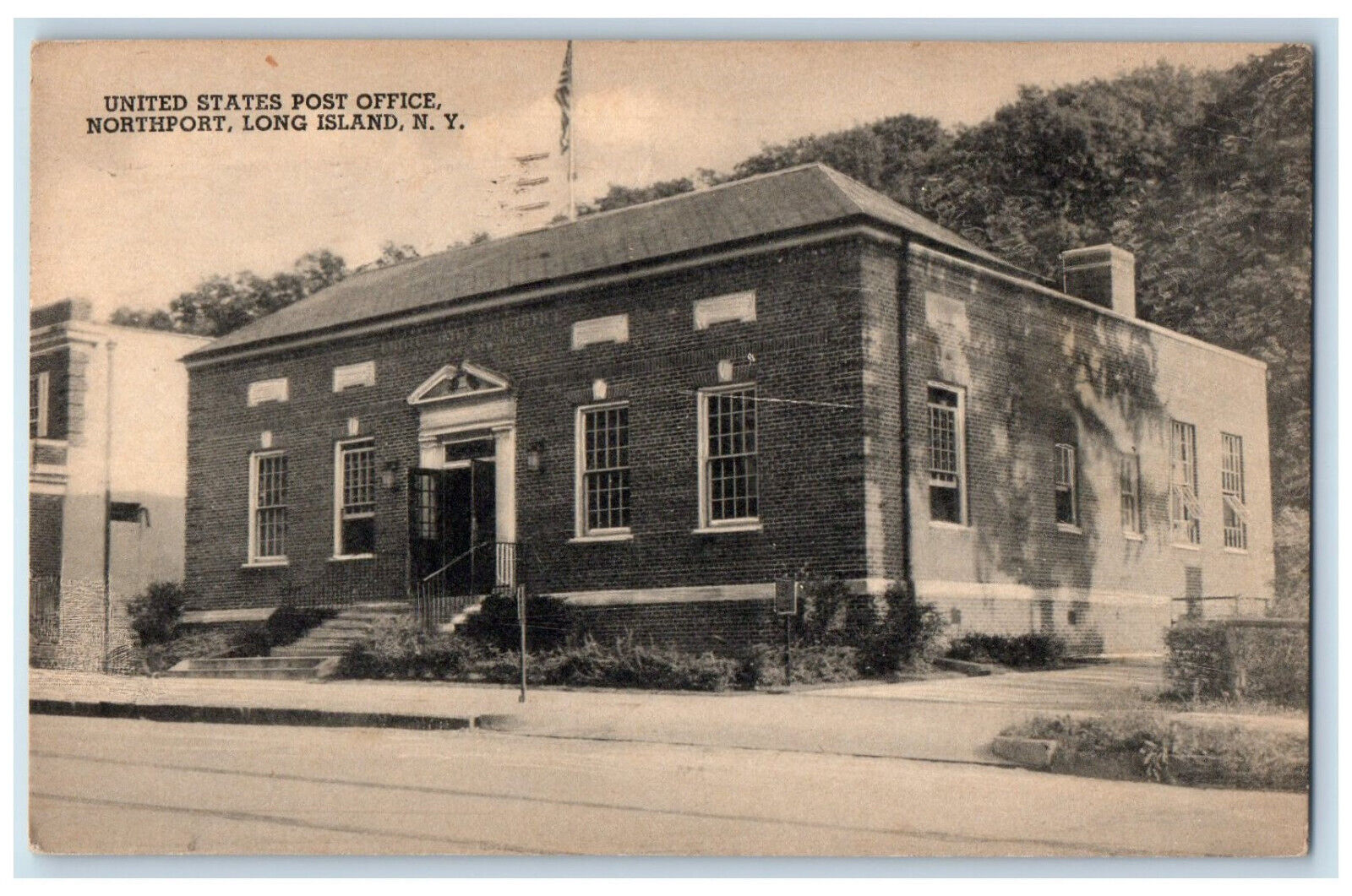 1948 United States Post Office Northport Long Island New York NY Postcard