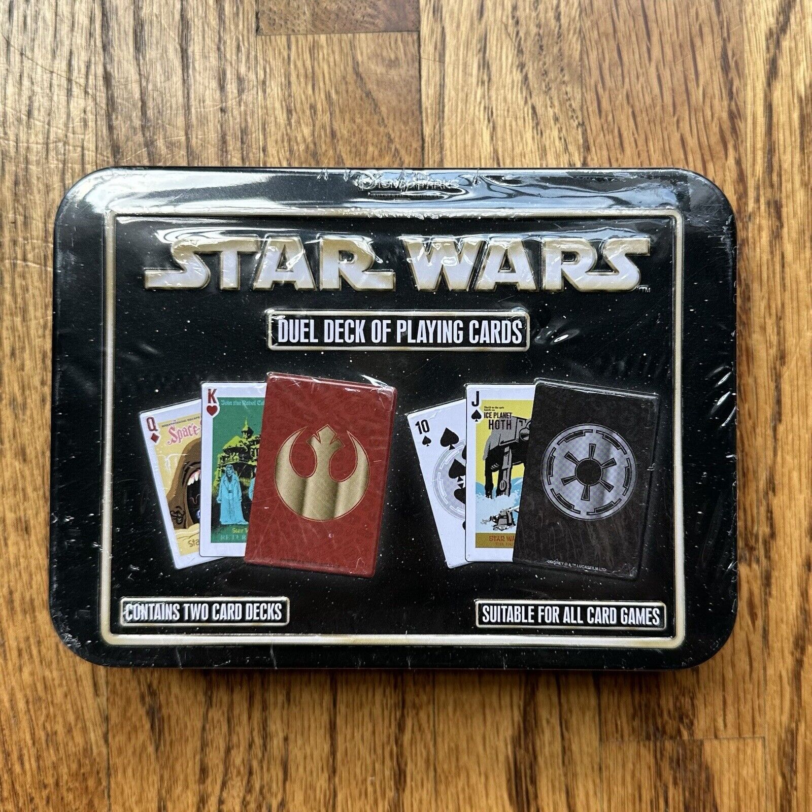 Disney Parks Star Wars Duel Deck of Playing Cards New in Tin Case