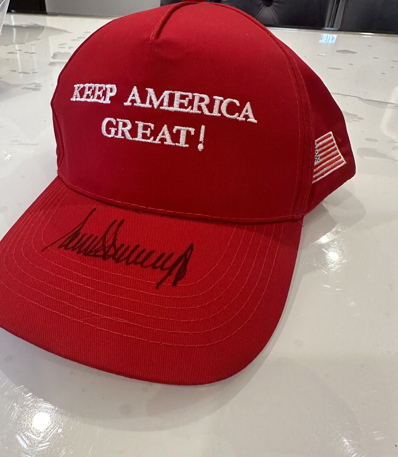 Donald J Trump signed Keep America Great Red Hat with COA