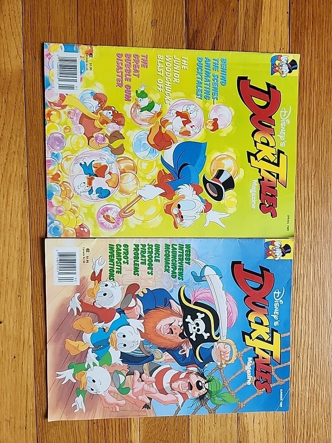 Vintage Duck Tales Magazine Lot Of 2 - Spring & Summer 1989 - Disney 
