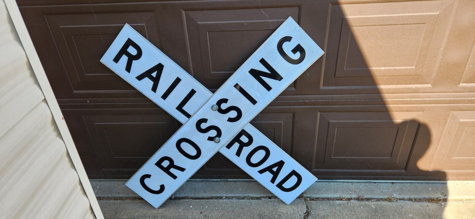 Vintage NOS ORIGINAL Authentic 2 Sided  Railroad Crossing Sign 48\