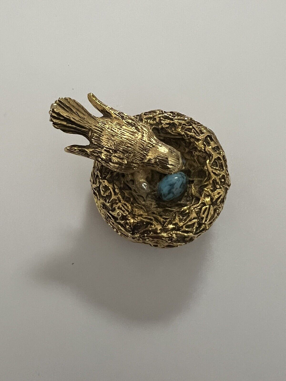 Vintage Max Factor Hypnotique Bird, Nest with Eggs Solid Perfume Compact