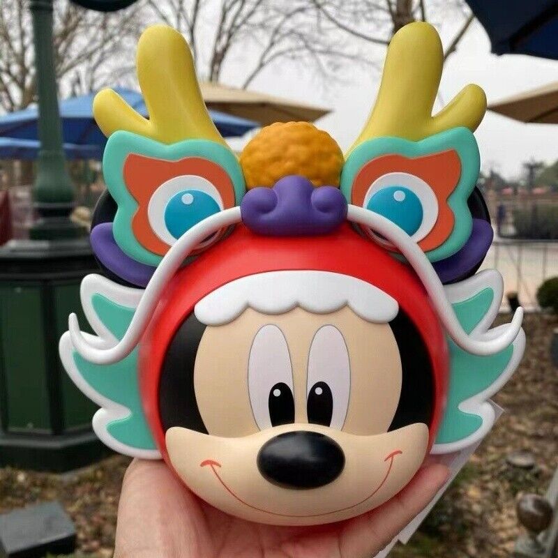 Disney Authentic Mickey Mouse Dragon Popcorn Bucket Disneyland Lunar New Year