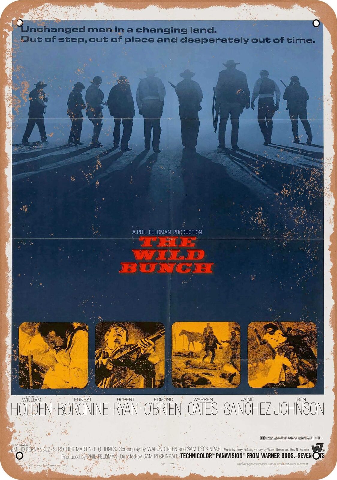 Metal Sign - Wild Bunch (1969) - Vintage Look