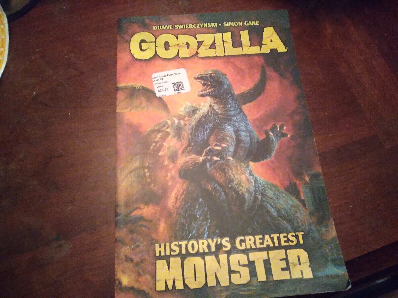 Godzilla History's Greatest Monster Paperback Comic, Has Some Wear