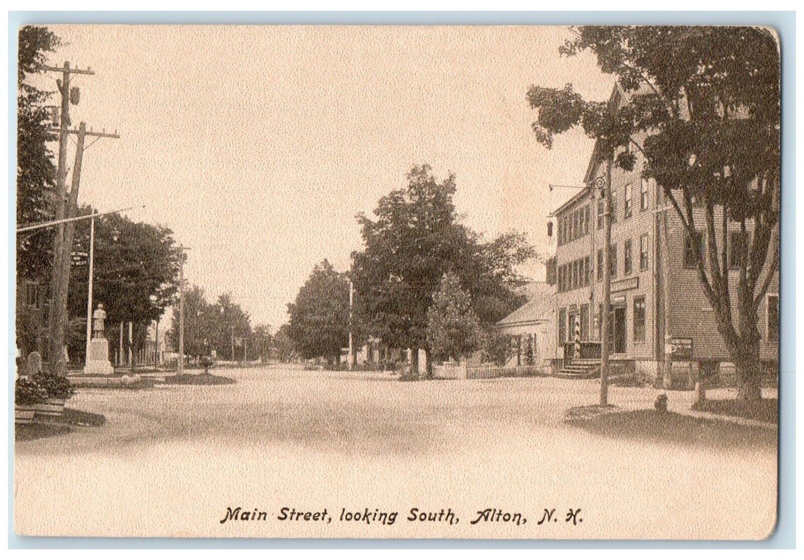 c1905 Main Street Looking South Alton New Hampshire NH Vintage Antique Postcard