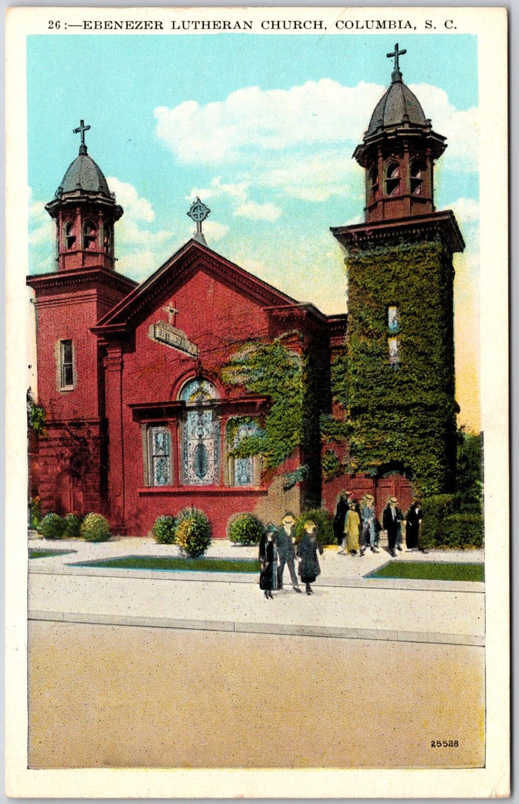 Columbia South Carolina Ebenezer Historic Lutheran Chapel Postcard 1920
