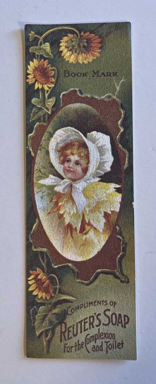 Vintage Replicate Victorian Trade Card Bookmark Advertising Reuter’s Soap 6x2”