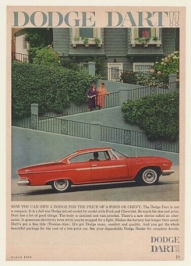 1961 Dodge Dart You Can Own for Price of Ford Chevy Ad