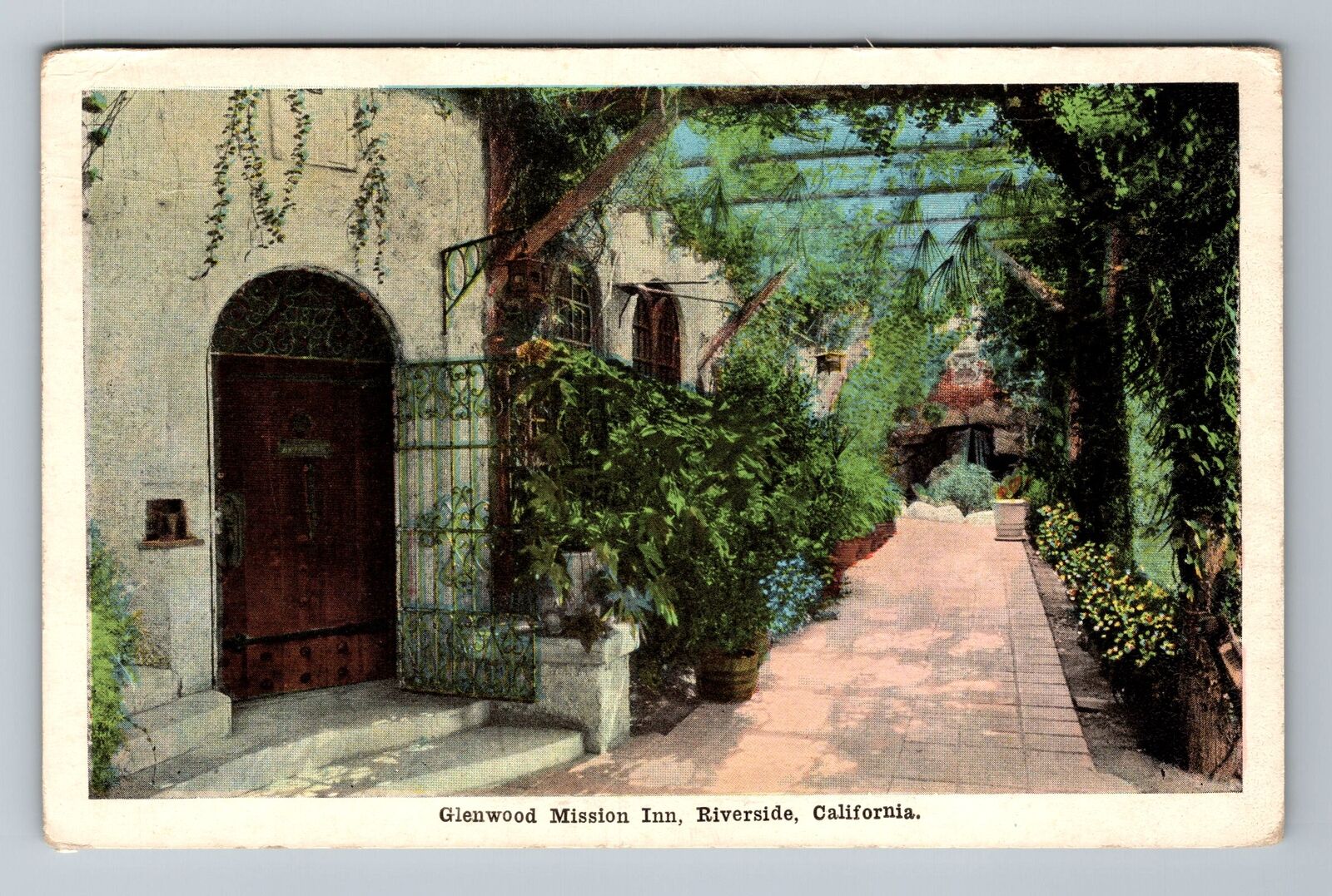 Riverside CA-California, Glenwood Mission Inn, c1941, Vintage Postcard