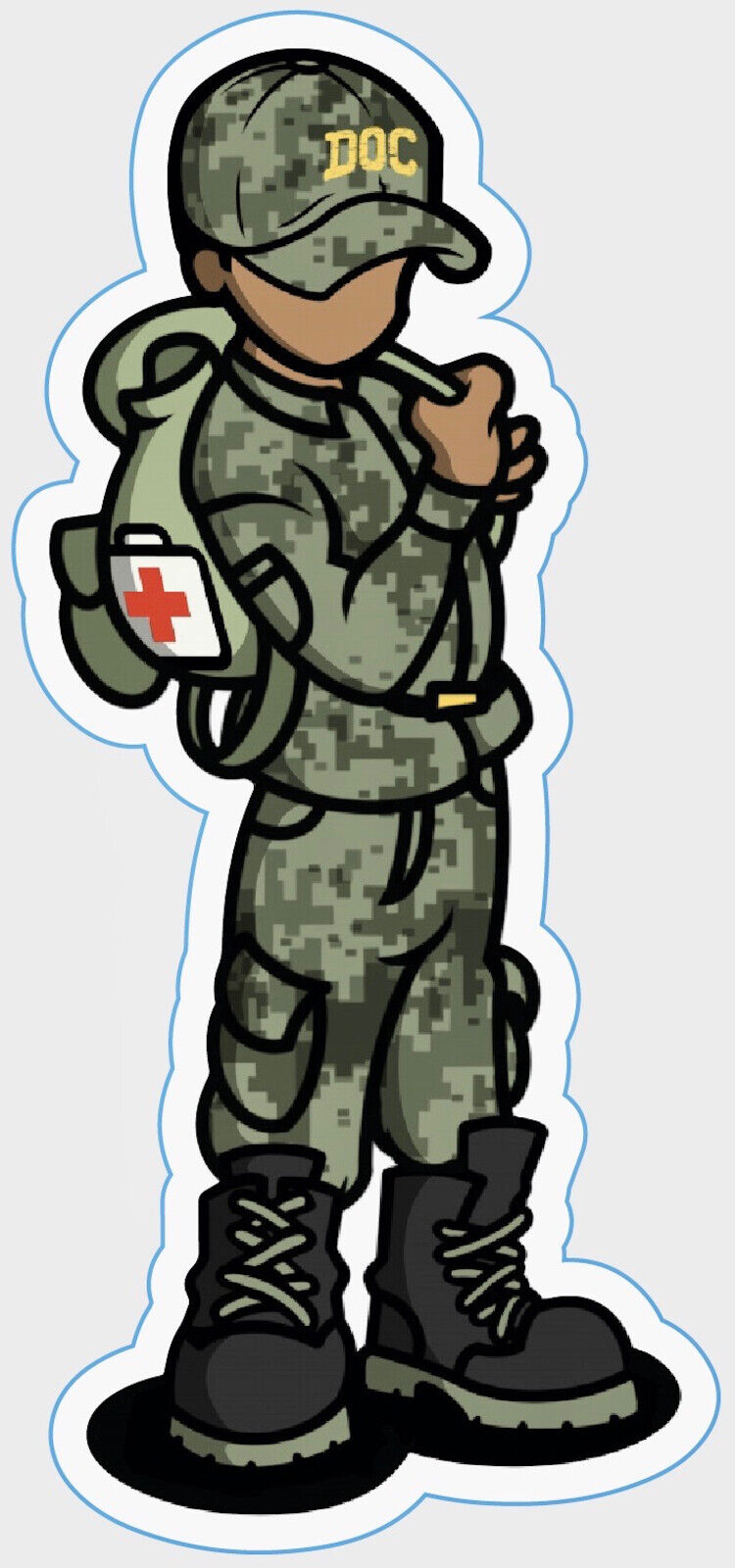 Military Doctor Male Navy Hospital Corpsman Medic Laptop Notebook Wall Sticker