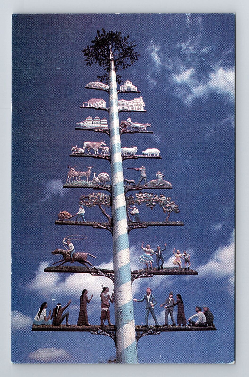 Fredericksburg TX-Texas, The Maypole, Marketplace Vintage Souvenir Postcard