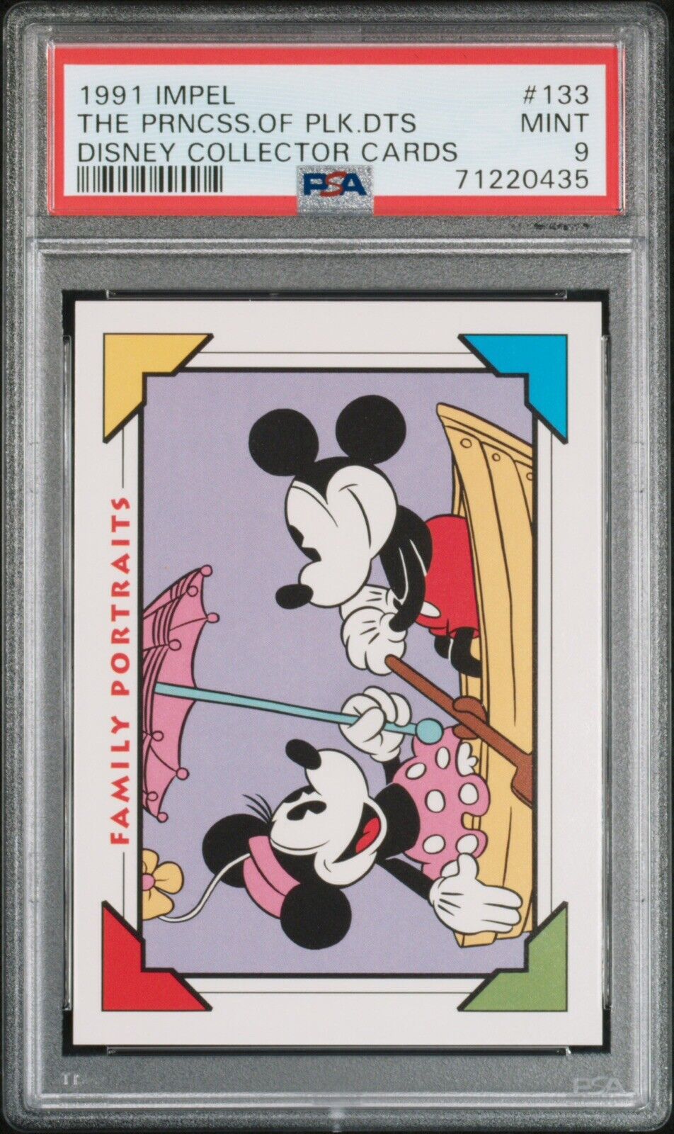 1991 Impel Disney Family Portraits The Princess of Polka Dots #133 PSA 9 Mint