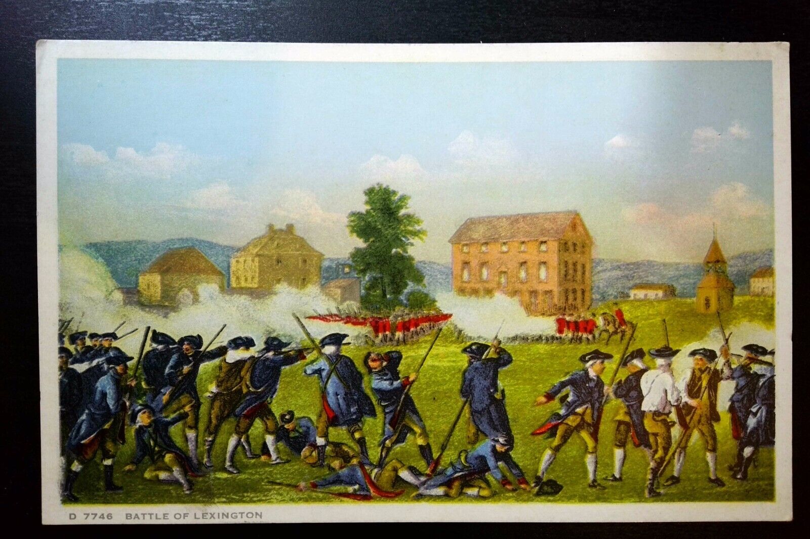 Battle of Lexington Phostint Detroit Publishing Painting Vintage POSTCARD Unused