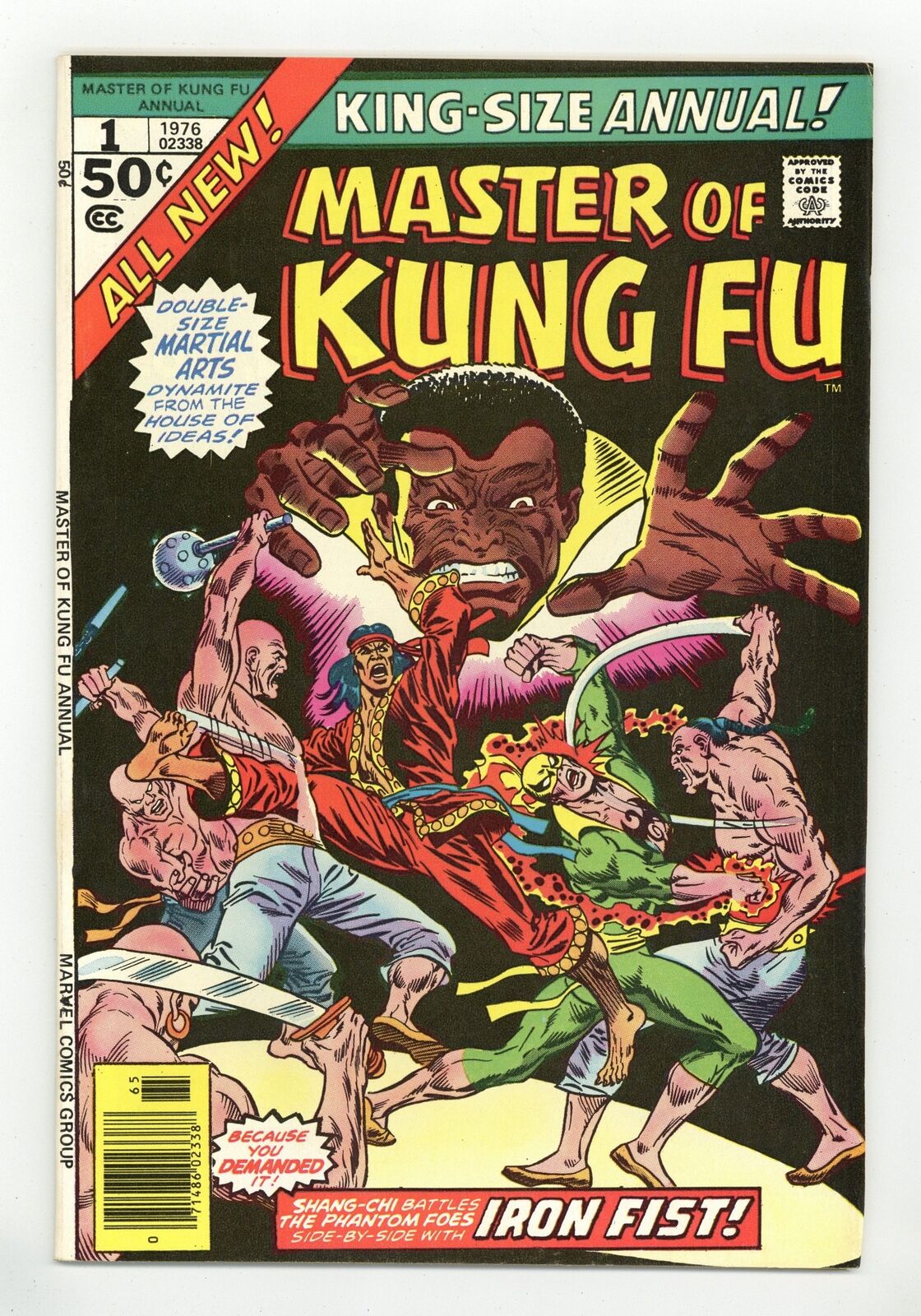 Master of Kung Fu Annual #1 VF- 7.5 1976 1st meeting Shang-Chi and Iron Fist