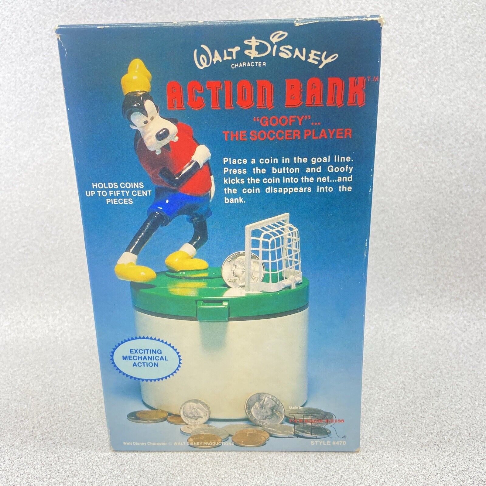 Walt Disney Goofy The Soccer Player Mechanical Bank 1981